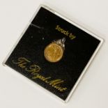 1987 1 TENTH OF OUNCE BRITANIA COIN PENDANT