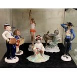 COLLECTION OF ROSENTHAL FIGURES AND ANOTHER A/F
