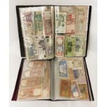 COLLECTION OF WORLD BANKNOTES IN 2 FOLDERS A/F