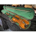 CASED VIOLIN WITH TWO BOWS - JOHN G MURDOCH & CO