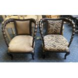 2 THOMASVILLE ORNATE ARMCHAIRS - EAST AFRICA