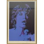 MICK JAGGER LTD EDITION PSYCHEDELIC LITHOGRAPH BY PETER MARSH - NUMBERED & SIGNED BY MARSH - 75CM