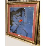 VINTAGE ANDY WARHOL ''QUERELLE'' BLUE POP ART PRINT 1983 - 69 X 69 CMS PRINT ONLY