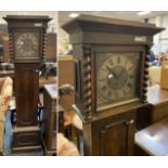 OAK CASED GRANDFATHER CLOCK