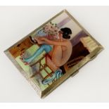 HM SILVER EROTIC THEMED CIGARETTE CASE 5OZS APPROX