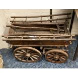 WOODEN CART 49CMS (H) APPROX