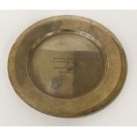 CARTIER STERLING SILVER DISH - APPROX 10oz 30.5 CMS DIAMETER , INSCRIBED NATIONAL HORSE SHOW 1950