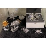 8 SWAROVSKI CRYSTAL FIGURES WITH BOXES 7 CERTIFICATES A/F