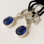 SAPPHIRE LEVER BACK EARRINGS