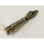 NOVELTY SILVER TOOTHPICK S. MORDAN AUG 3 1842