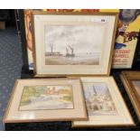 3 WATERCOLOURS TO INCLUDE ALNE WHITEHEAD & MARY G SLATER & ANOTHER