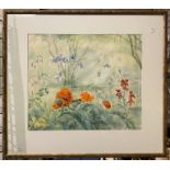 WATERCOLOUR FLOWERS BY DODIE MASTERMAN - 38.5 X 45.5 CMS PICTURE ONLY