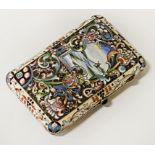 RUSSIAN SILVER & ENAMEL CIGARETTE CASE