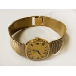 BUECHE GIROD 9CT GOLD GENTS WRISTWATCH