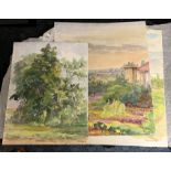 THREE AUGUST WEDEL WATERCOLOURS