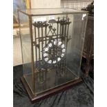 SKELETON CLOCK IN CASE - 64.5 CMS INC. CASE