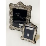 2 ORNATE SILVER PHOTO FRAMES