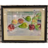 BORIS SPORYKHIN (1928-2020) STILL LIFE WITH FRUITS 1958 WATERCOLOUR 33CM X 48CM