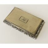 EARLY VICTORIAN (1840) BIRMINGHAM MARKED N & B FOR NEWSTADT & BARNETT SNUFF BOX - HM SILVER - APPROX