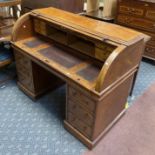 MAHOGANY ROLL TOP DESK