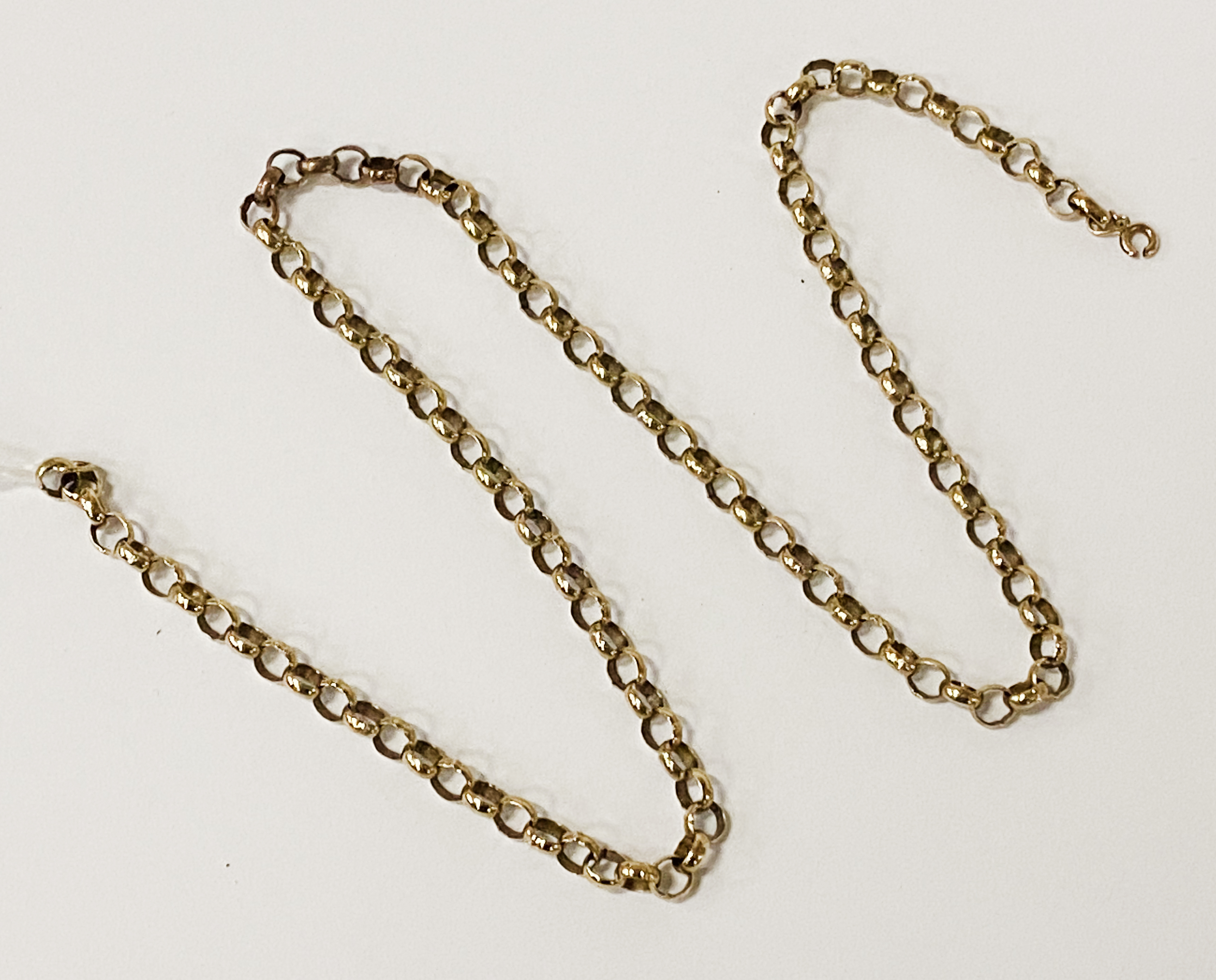 9CT GOLD CHAIN -19'' IN LENGTH - APPROX 16 GRAMS