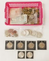 SMALL QTY OF BANKNOTES & COINS