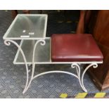 WROUGHT IRON TELEPHONE TABLE