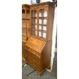 WALNUT BUREAU BOOKCASE