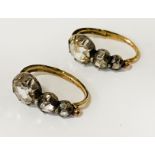 PAIR OF OLD CUT DIAMOND EARRINGS