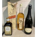 1 LITRE OF LONG JOHN WHISKEY & KILLAWARRA BRUT 1990 & DERS LACHS GOLDWASSER