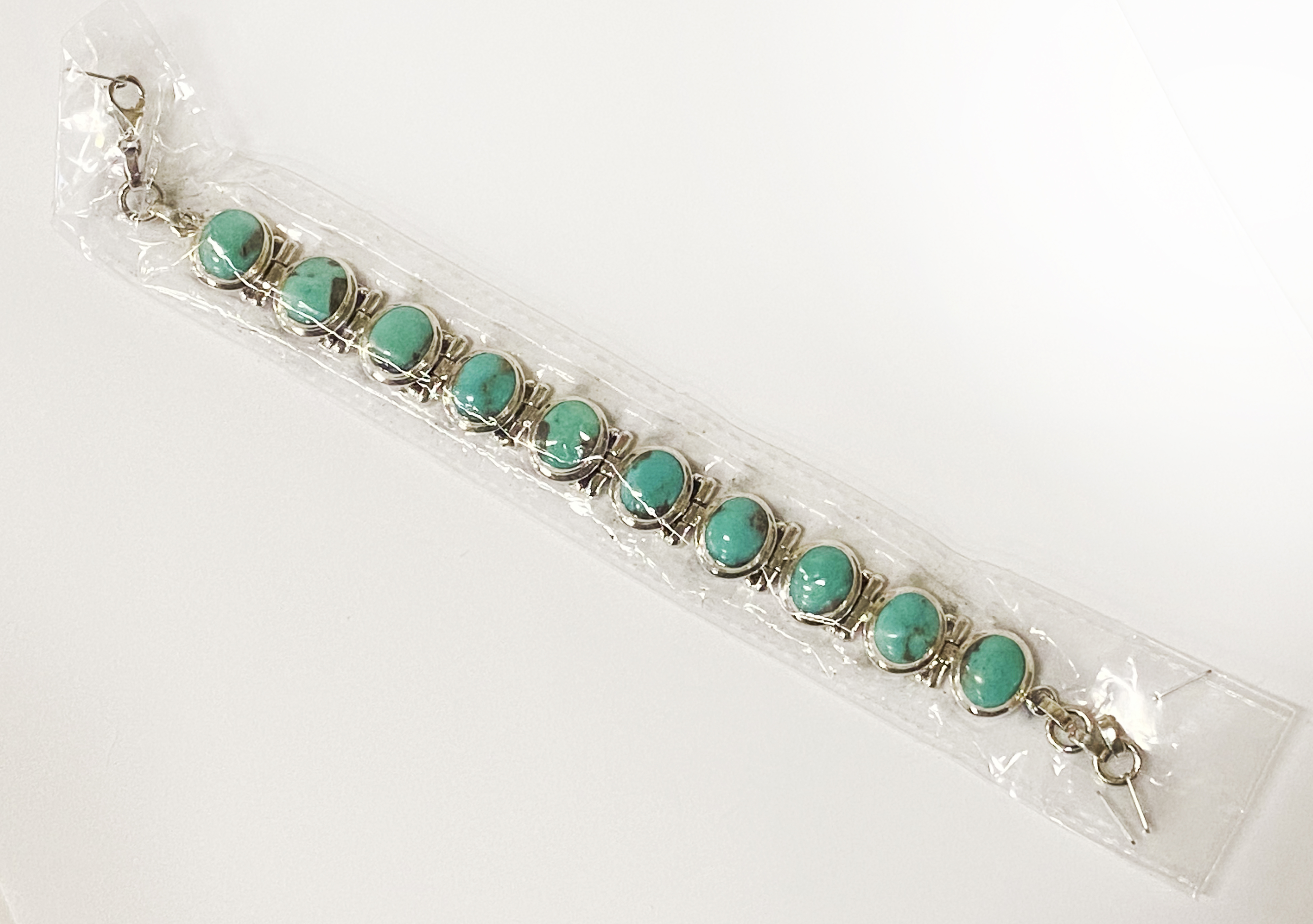 STERLING SILVER, ARIZONA SLEEPING BEAUTY TURQUOISE BRACELET