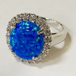 TOPAZ & OPAL RING SIZE O