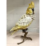 COLD PAINTED BRONZE PARAKEET 29.5CMS (H) APPROX