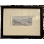 WILLIAM PAYNE ''SHAKESPEARES CLIFF'' C1760 - 1830 FRAMED - 8 X 19 CMS APPROX PICTURE ONLY
