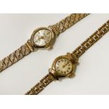 2 9CT GOLD LADIES WATCHES