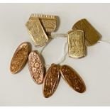 9CT GOLD CUFFLINKS - 2 PAIRS