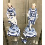 TWO MEISSEN FIGURES A/F