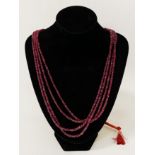 INDIAN RAW RUBY NECKLACE