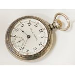 HAMILTON SILVER POCKET WATCH