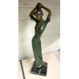 ART DECO STYLE FIGURE OF A LADY 43CMS (H) APPROX