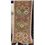 FINE TURKISH ANATOLIAN RUNNER KILIM 395CMS X 83CMS