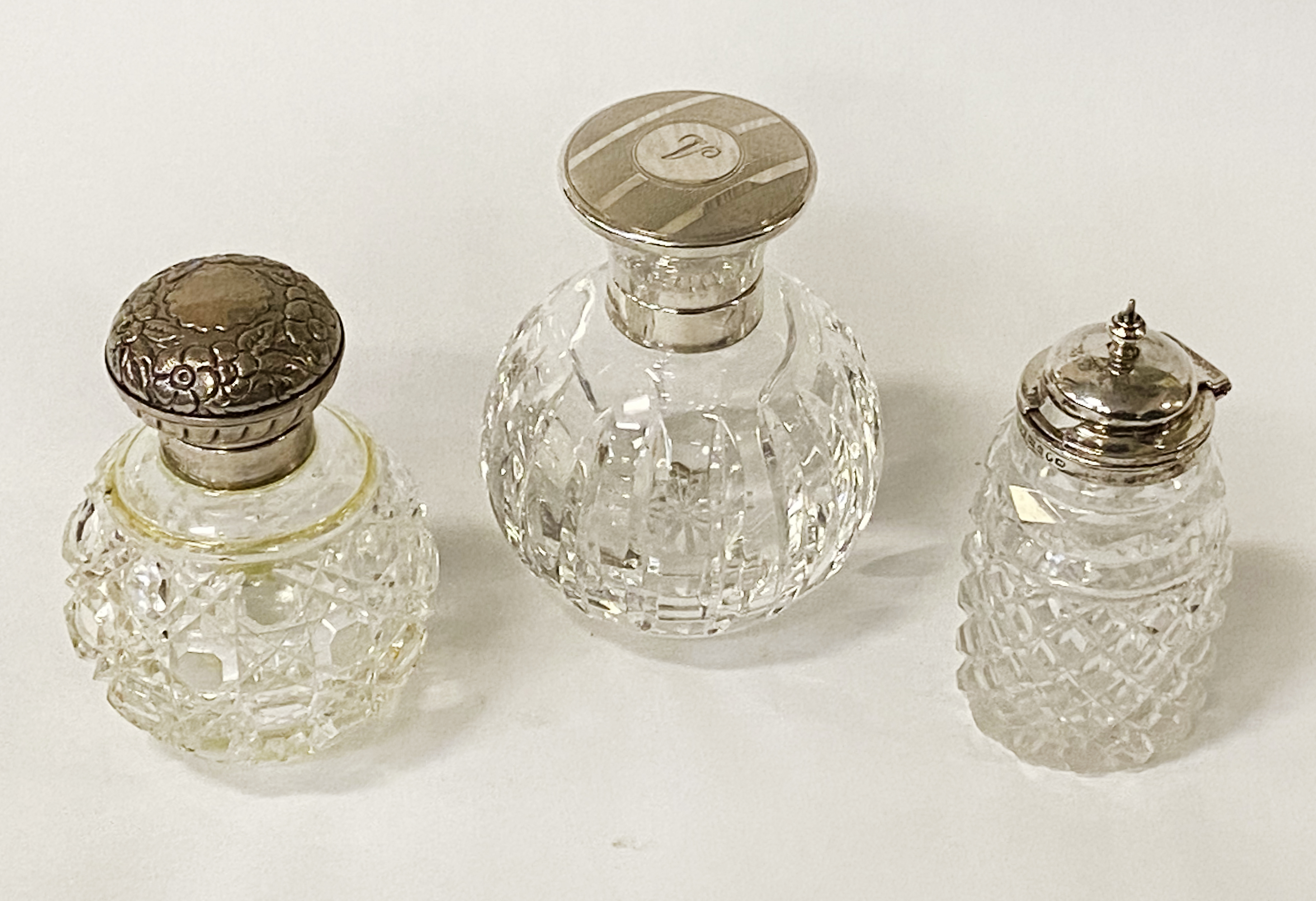 THREE HM SILVER TOP BOTTLES