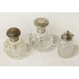 THREE HM SILVER TOP BOTTLES