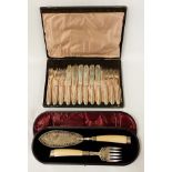 HM SILVER HANDLED CUTLERY & KNIFE SET