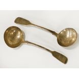 WILLIAM 1V (1836) HM SILVER SMALL LADLE - APPROX 93 GRAMS - MONOGRAMED
