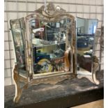 PEACH GLASS DRESSING TABLE MIRROR