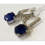 SAPPHIRE LEVER BACK EARRINGS