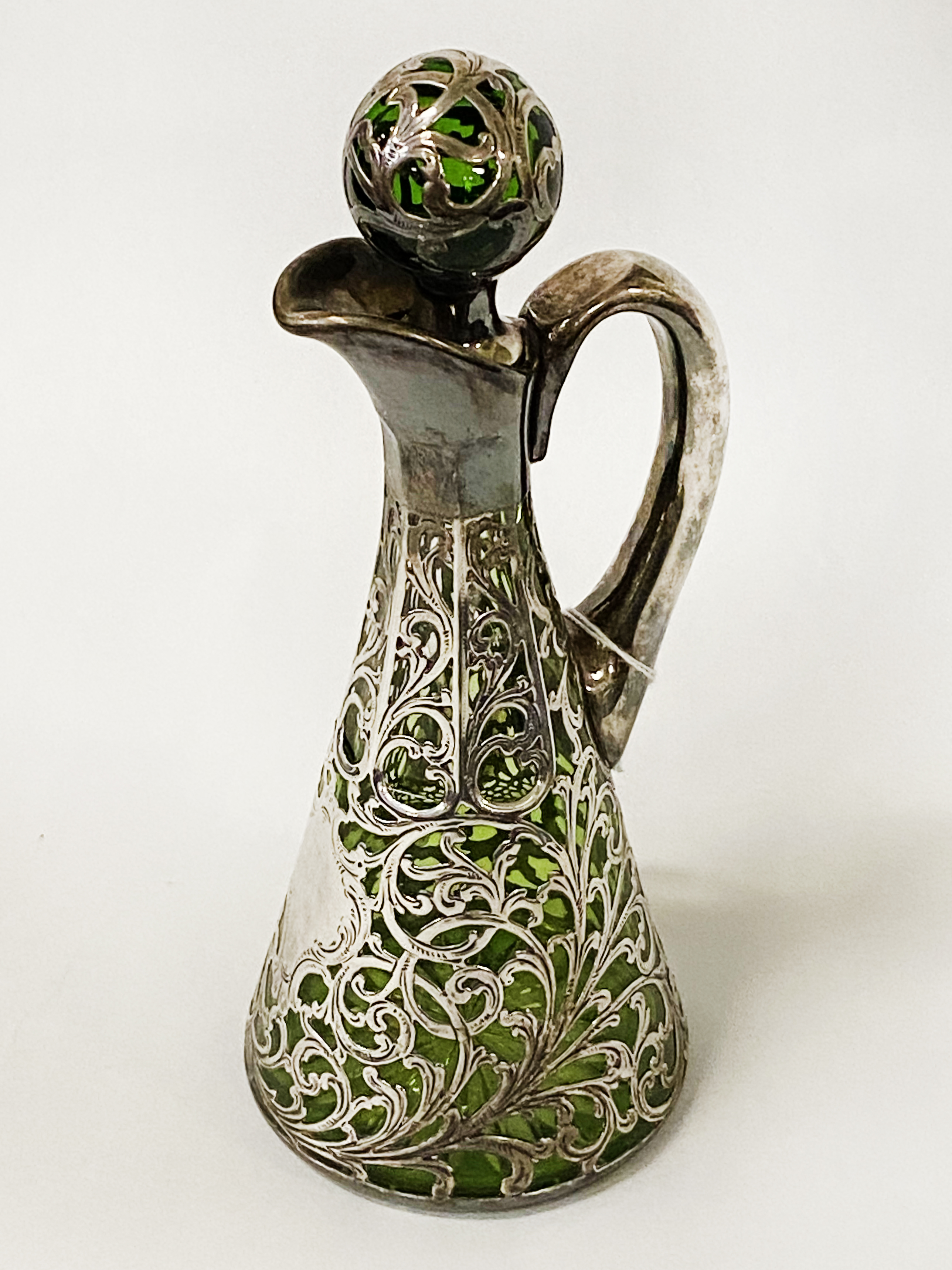 HM SILVER INLAID WATER JUG - 23 CMS (H)