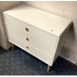 WHITE 3 DRAWER CHEST