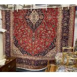 FINE CENTRAL PERSIAN KASHAN CARPET 355CMS X 258CMS